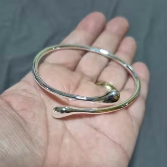 New Silver Women fine Water droplets bangles Bracelet - Picture 6 of 10